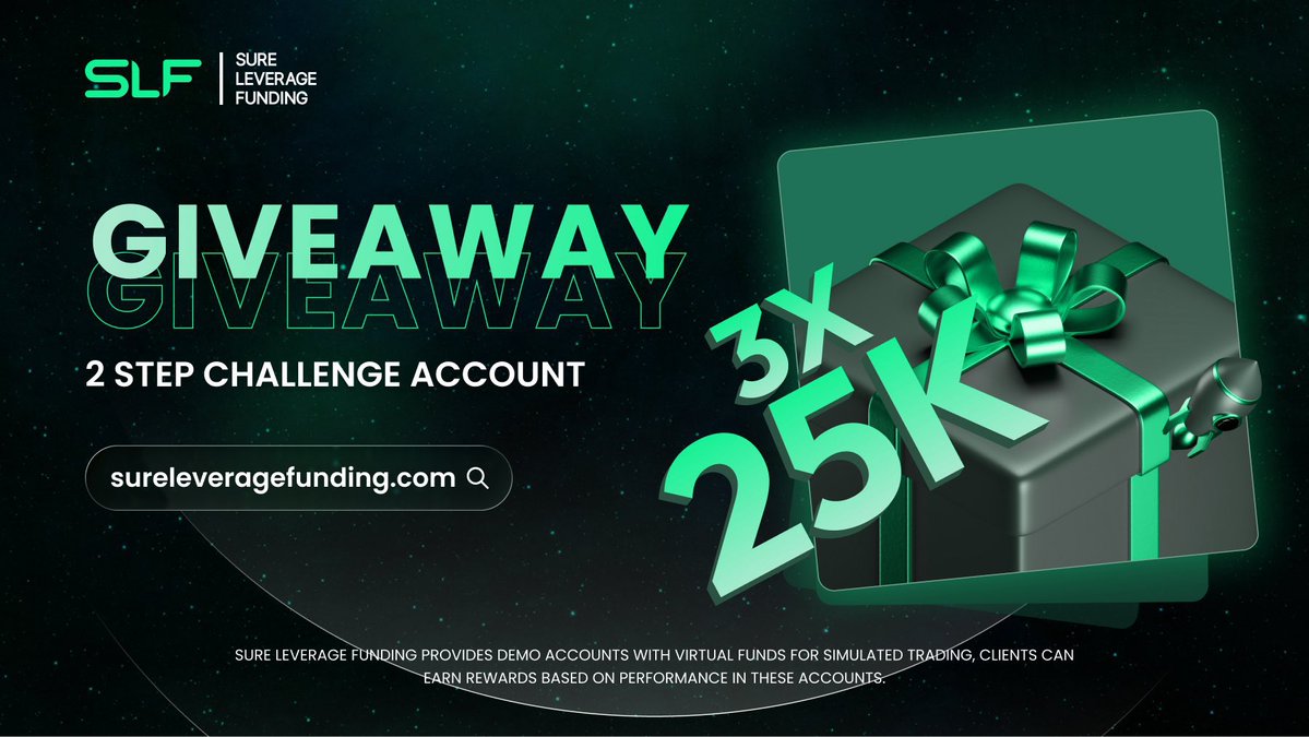 Forexblog9ja (@forexblog9ja) on Twitter photo 🎉 GIVEAWAY 🎉
3 X $25,000 Challenge account
How to enter:
🟢 Follow <a href="/SureLeverage/">Sure Leverage</a> <a href="/SureLeverage_P/">SureLeverage Partners</a> & <a href="/forexblog9ja/">Forexblog9ja</a>
🟢 Like, Retweet & Tag 3 Traders
🟢 Like <a href="/SureLeverage/">Sure Leverage</a> and Share Proof:
thetrustedprop.com/prop-firms/sur…
Join our telegram t.me/forexblog9ja
Last for 72 hours! 🎉 GIVEAWAY 🎉
3 X $25,000 Challenge account
How to enter:
🟢 Follow <a href="/SureLeverage/">Sure Leverage</a> <a href="/SureLeverage_P/">SureLeverage Partners</a> & <a href="/forexblog9ja/">Forexblog9ja</a>
🟢 Like, Retweet & Tag 3 Traders
🟢 Like <a href="/SureLeverage/">Sure Leverage</a> and Share Proof:
thetrustedprop.com/prop-firms/sur…
Join our telegram t.me/forexblog9ja
Last for 72 hours!