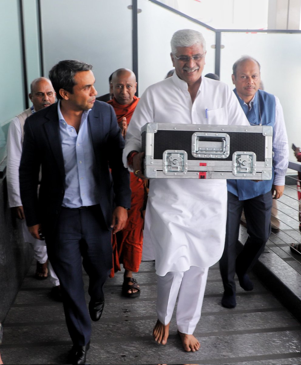 gssjodhpur's tweet photo. A historic and deeply emotional moment for Bharat.

After 127 years, the sacred Piprahwa relics of Bhagwan Buddha have returned home.
Discovered in 1898 and taken away during colonial times, these relics carry the fragrance of Dharma that has guided generations. (1/3) https://t.co/KX4agUaN2t