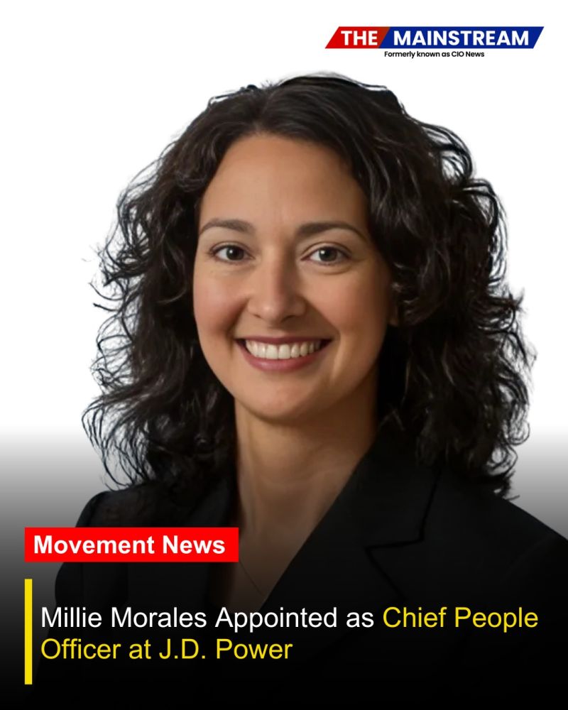 TheMainstream7's tweet image. Millie Morales Appointed as Chief People Officer at J.D. Power

#TheMainstream #HRLeadership #ChiefPeopleOfficer #OrganizationalGrowth #PeopleStrategy #WorkplaceExcellence #TalentDevelopment