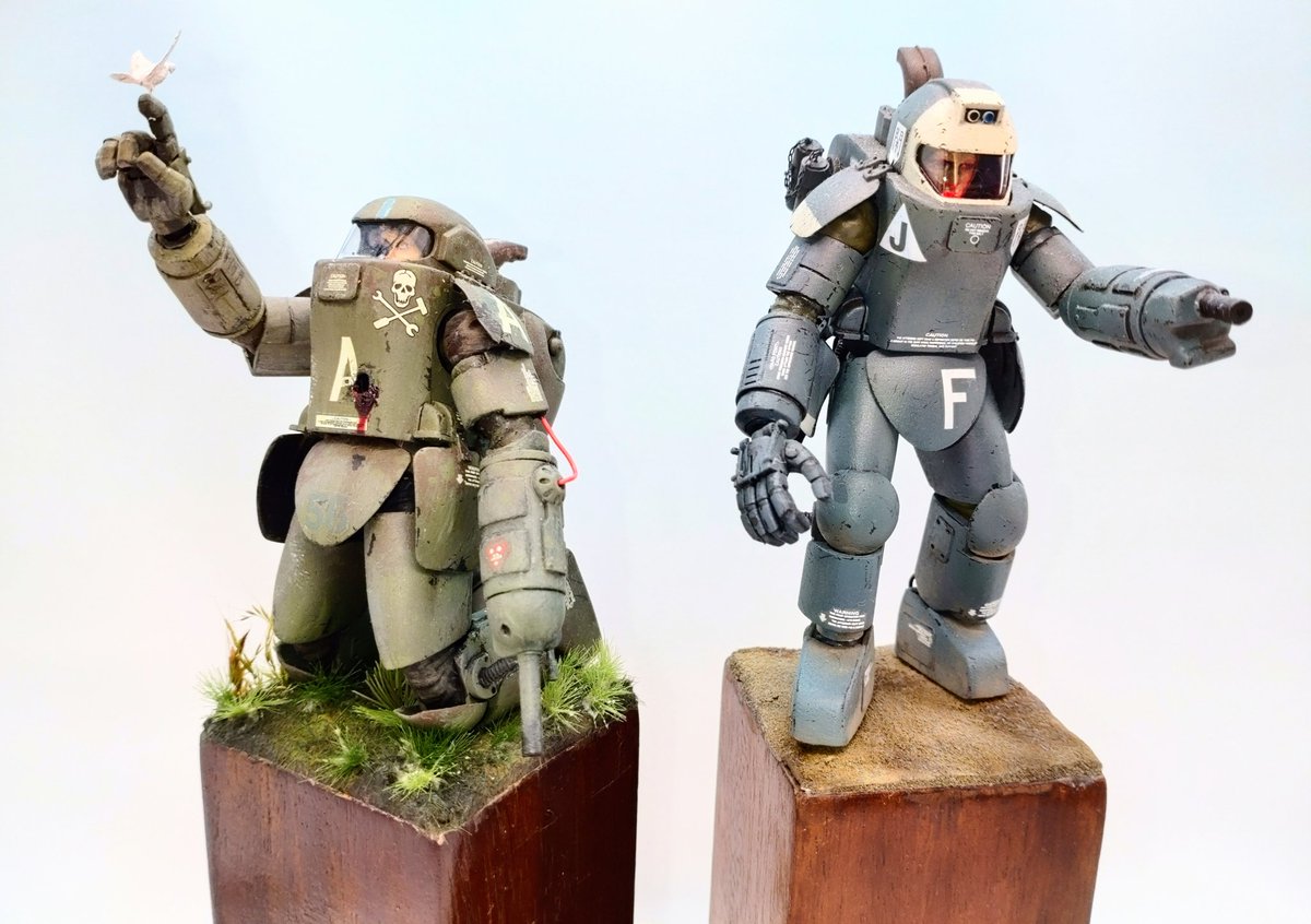 2G_Jiba9_oh's tweet image. 「静と動」
「危機と安息」
「命を奪う者、奪われる者。」
#wave  #AFS  #マシーネンクリーガー