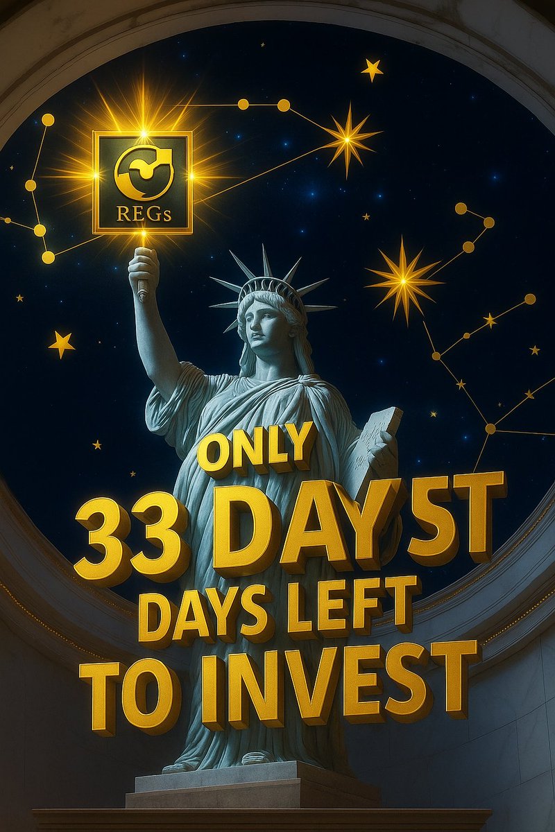 Rather than chasing volume at all costs, REGs focuses on building an ethically upright platform that serves investors who prioritize faith-based finance without sacrificing innovation.
🕒 Time is ticking... Only 33 days left to join the movement that is reshaping Islamic finance