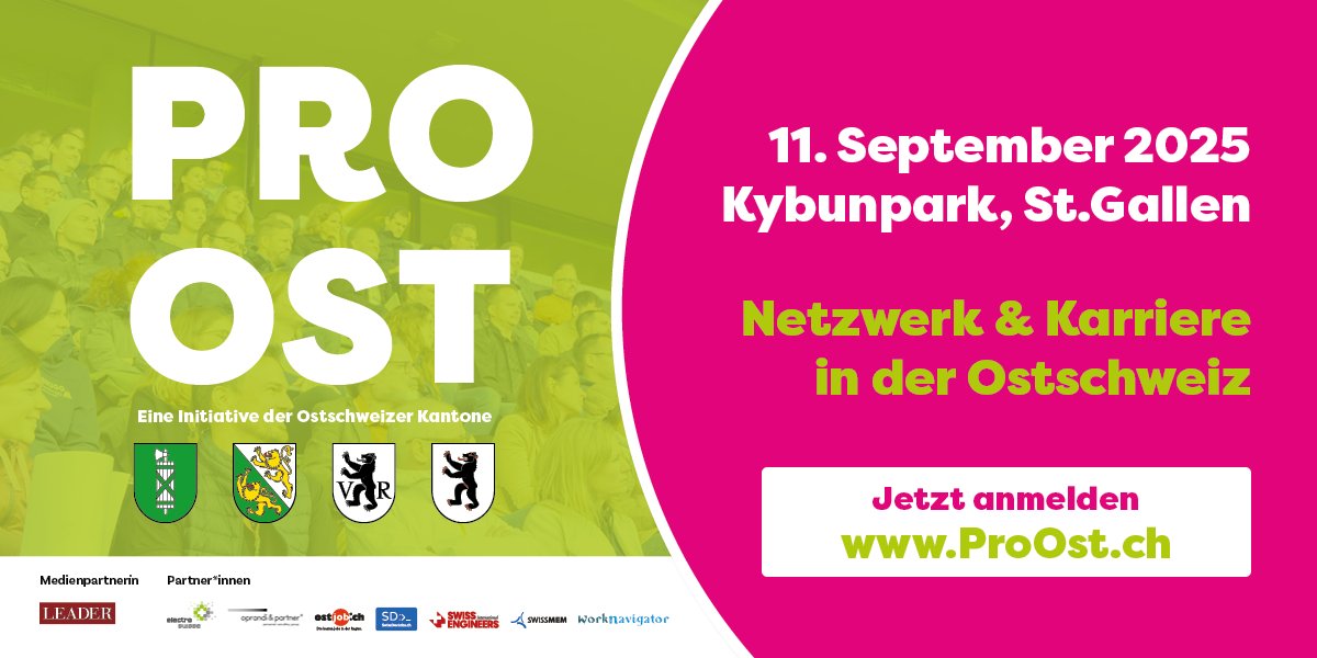🚀 ProOst 2025 – Das Networking-Event für Berufstätige im besten Alter!

📅 11. September 2025 📍 Kybunpark, St.Gallen

🎟️ Jetzt Ticket sichern: talendo.ch/proost/de?utm_…

👉 Tech Events in der Schweiz:
swissdevjobs.ch/events

#SwissDevEvents