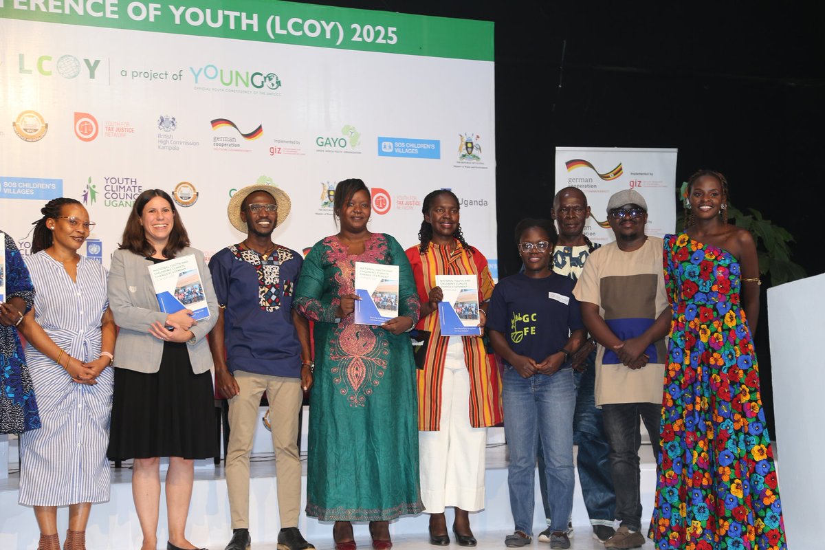 GayoUganda's tweet image. A defining moment at #LCOYUganda2025

We proudly present the National Youth &amp;amp; Children’s Climate Change Statement, shaped by voices from across Uganda 🇺🇬 — from play to policy, from passion to action!

#FromPlayToPolicy | #COP30