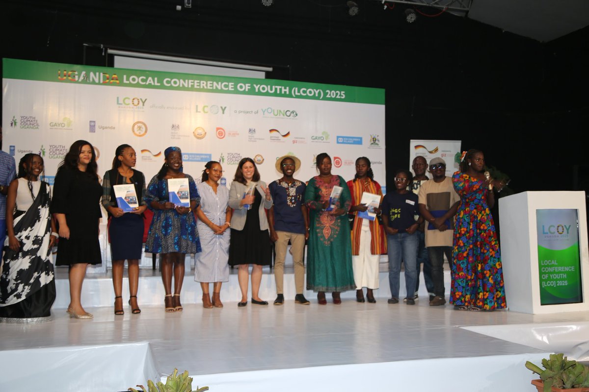 GayoUganda's tweet image. A defining moment at #LCOYUganda2025

We proudly present the National Youth &amp;amp; Children’s Climate Change Statement, shaped by voices from across Uganda 🇺🇬 — from play to policy, from passion to action!

#FromPlayToPolicy | #COP30