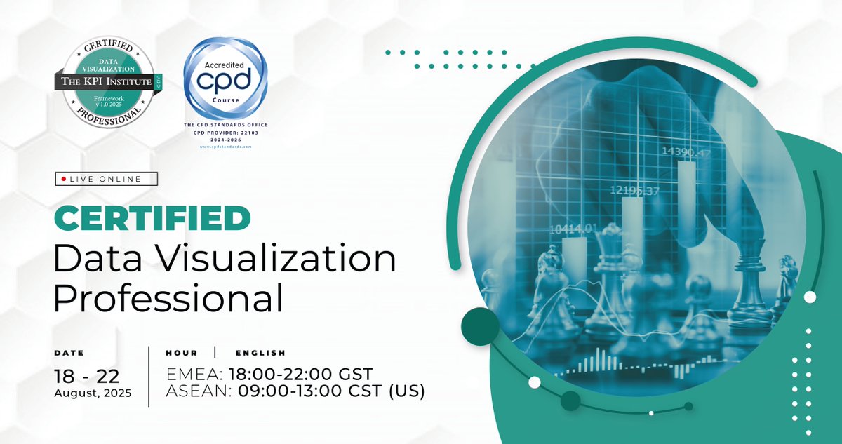 📊 Everyone loves a good chart, and data viz helps people grasp complex info fast.

But most visuals still confuse more than they clarify.

▶️ Therefore, the #Certified #DataVisualization Professional Course helps you tell the right story with your data: bit.ly/4m3KFMw