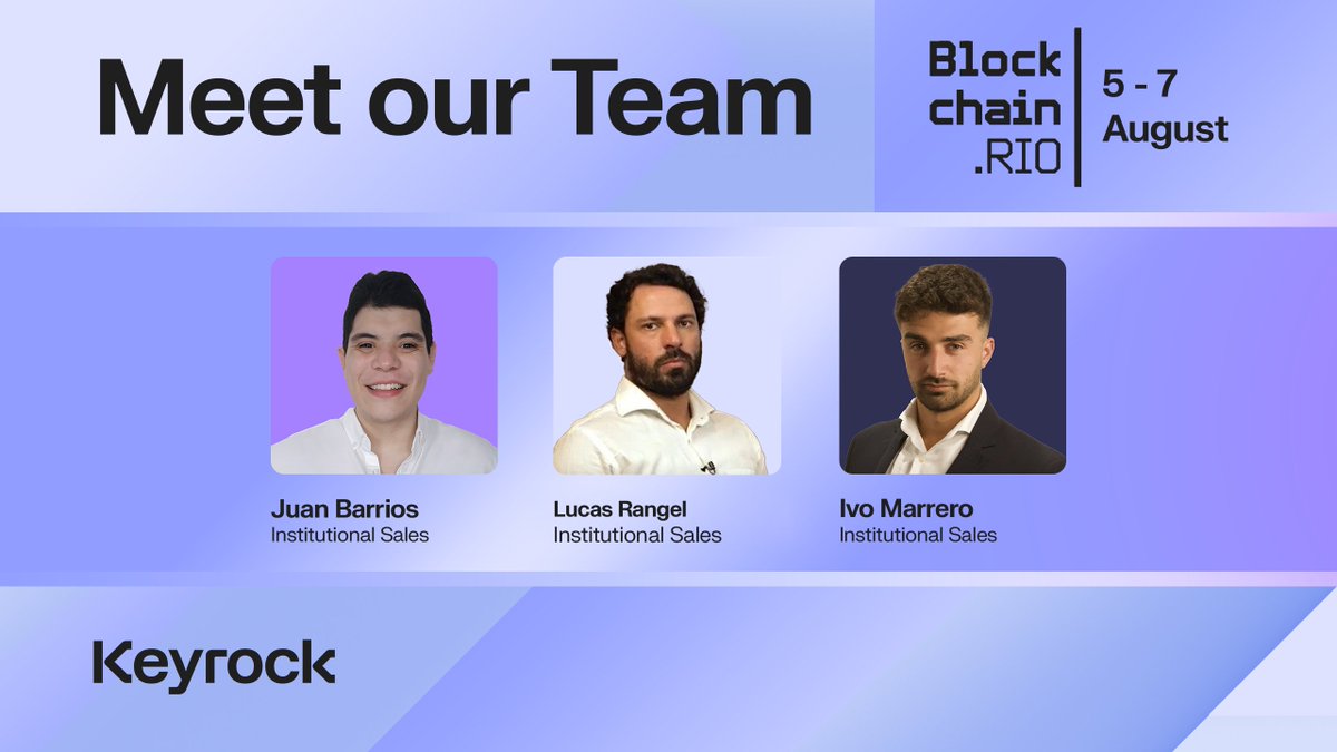 Keyrock 🔑🪨 (@keyrocktrading) on Twitter photo We’re sponsoring <a href="/blockchain_rio/">Blockchain.Rio</a>, see you soon, Brazil. 🇧🇷
Reach out to our Institutional Sales team if you’d like to connect, we might spot you at a side event too. 👀 We’re sponsoring <a href="/blockchain_rio/">Blockchain.Rio</a>, see you soon, Brazil. 🇧🇷
Reach out to our Institutional Sales team if you’d like to connect, we might spot you at a side event too. 👀