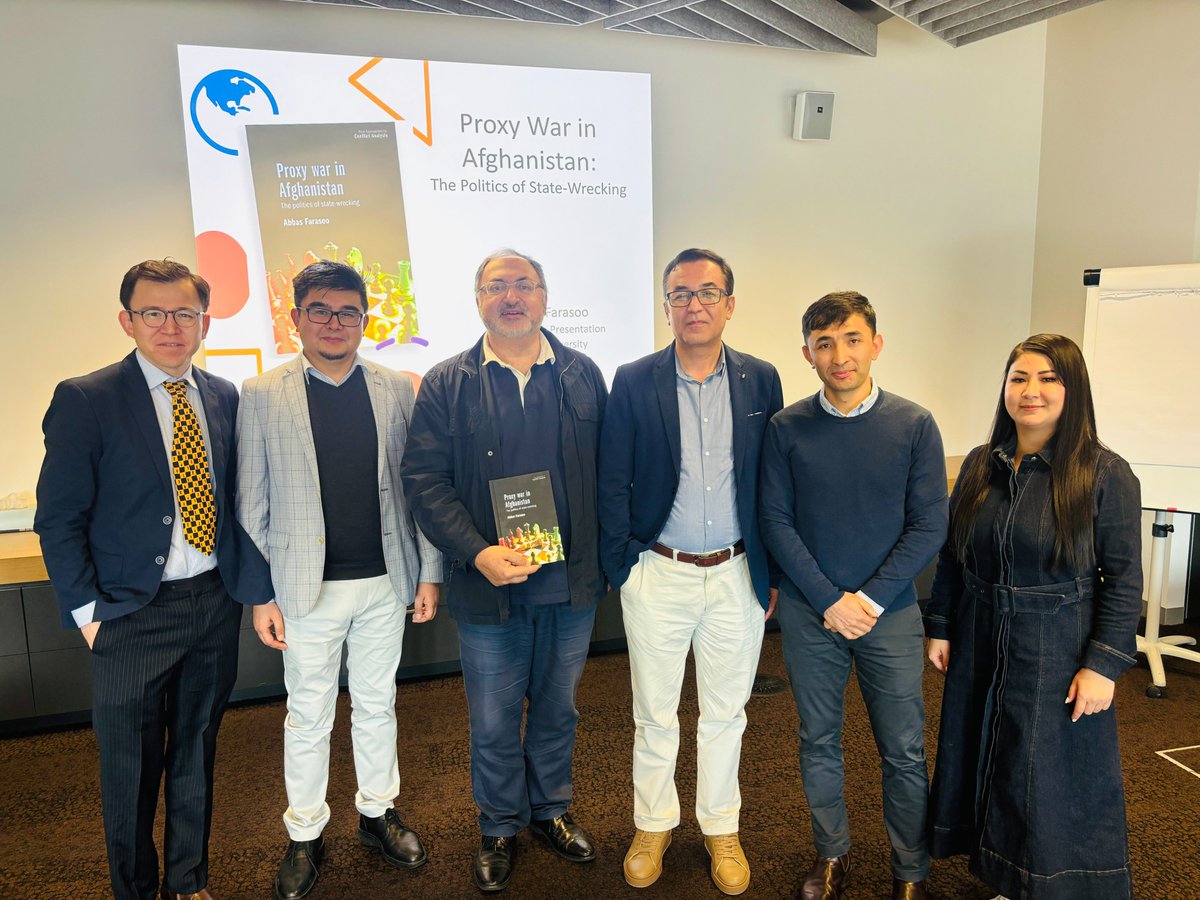 Abbas Farasoo (@abbasfarasoo) on Twitter photo Today’s launch of 'Proxy War in Afghanistan: The Politics of State-Wrecking' at <a href="/Deakin/">Deakin University</a> brought thoughtful discussion & sharp questions.
Grateful to <a href="/MESF_Deakin/">Middle East Studies Forum</a>, ADI, Prof <a href="/S_Akbarzadeh/">Shahram Akbarzadeh</a> , colleagues & friends for their support.
Book: 👇
manchesteruniversitypress.co.uk/9781526184870/
<a href="/ManchesterUP/">Manchester University Press</a> Today’s launch of 'Proxy War in Afghanistan: The Politics of State-Wrecking' at <a href="/Deakin/">Deakin University</a> brought thoughtful discussion & sharp questions.
Grateful to <a href="/MESF_Deakin/">Middle East Studies Forum</a>, ADI, Prof <a href="/S_Akbarzadeh/">Shahram Akbarzadeh</a> , colleagues & friends for their support.
Book: 👇
manchesteruniversitypress.co.uk/9781526184870/
<a href="/ManchesterUP/">Manchester University Press</a>