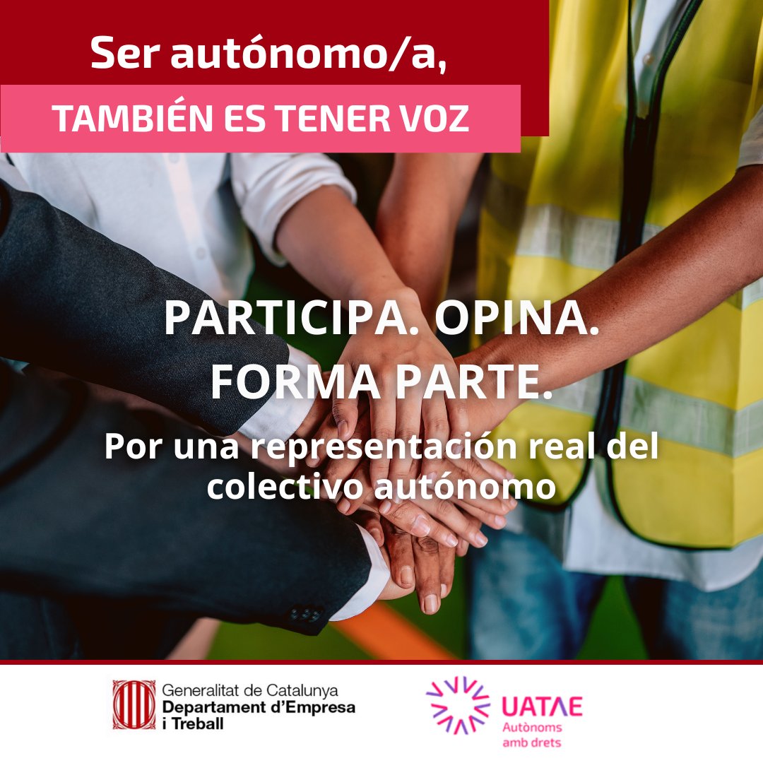 El colectivo autónomo debe estar presente en los espacios donde se decide su futuro. Defendemos nuestra participación institucional en igualdad de condiciones.

✅ Porque merecemos que nos escuchen

🔗 Súmate uatae.org/cataluna/#conc…

#AutónomosConDerechos #AsesoramientoOnline