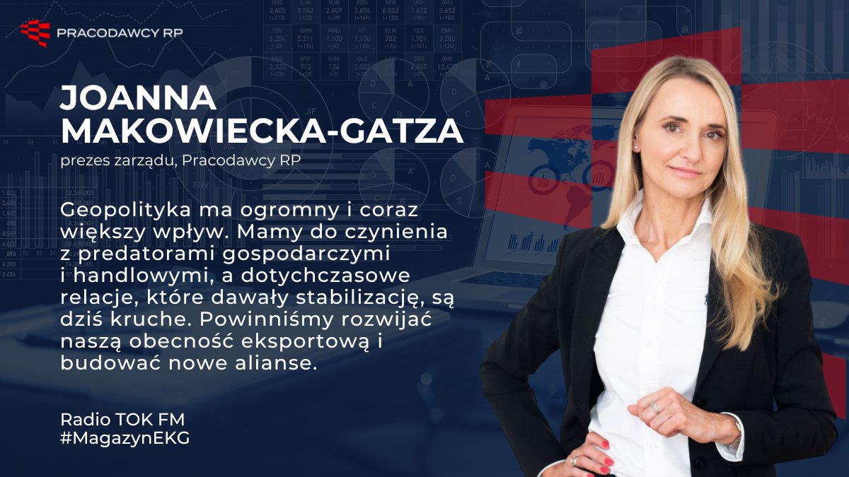 Geopolityka, inwestycje i administracja – głos Pracodawcy RP w kluczowych debatach gospodarczych🔴
Posłuchaj <a href="/joannamakowiec2/">JoannaMakowieckaGatza</a> w Radio TOK FM
📻audycje.tokfm.pl/podcast/179093…
🗞pracodawcyrp.pl/aktualnosci/ge…