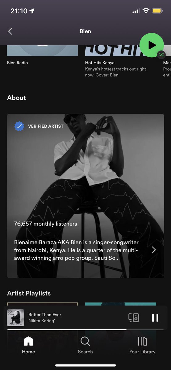 Went digging kidogo 🙆🏽‍♂️

Spotify Monthly Listeners as of August 2022

Otile Brown 🆚 Bien