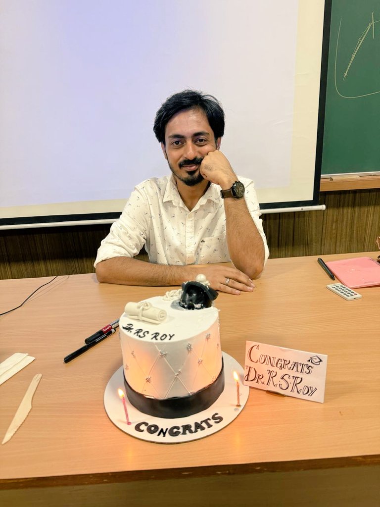 We are thrilled to celebrate Dr. Raj Sekhar Roy's <a href="/RajSekharRoy15/">Raj Sekhar Roy</a> PhD completion! Thanks to Dr. Santanu Bhattacharya <a href="/Dr_Santanu_Lab/">Dr. Bhattacharyya's Lab</a> for serving as an external examiner and doctoral committee members Dr. Arijit K De <a href="/arijitb4u/">Arijit K De</a> and Dr. Debashis Adhikari <a href="/DA_catalysisLab/">DA_LAB IISER Mohali</a>