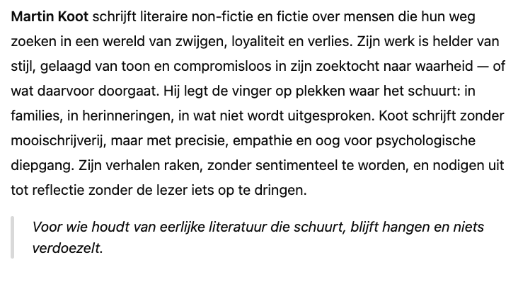 Ched las Boreling en een paar van mijn korte verhalen, nam een stapel reacties van lezers door en stelde vervolgens dit auteursprofiel op. U begrijpt dat ik mij er wel in kan vinden.