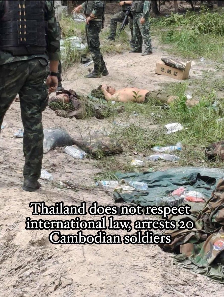 HellenSpout's tweet photo. Free our soldiers
Thailand does not respect international law
arrested 20 cambodia soldiers 

#ExposeThailandLies 
#JusticeForCambodia https://t.co/i99xhAHS8L