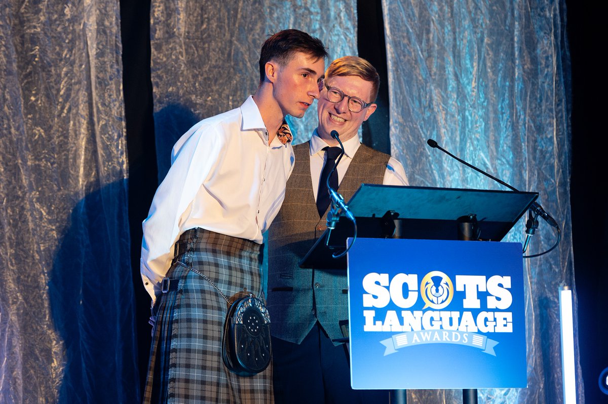 Ye hae 12 awards tae nominate fowk for at the Scots Language Awards! 🏴󠁧󠁢󠁳󠁣󠁴󠁿 

Wha’s been daein great stuff for Scots in business, community or the airts? We want tae ken aboot it! 🏆

➡️scotslanguageawards.com