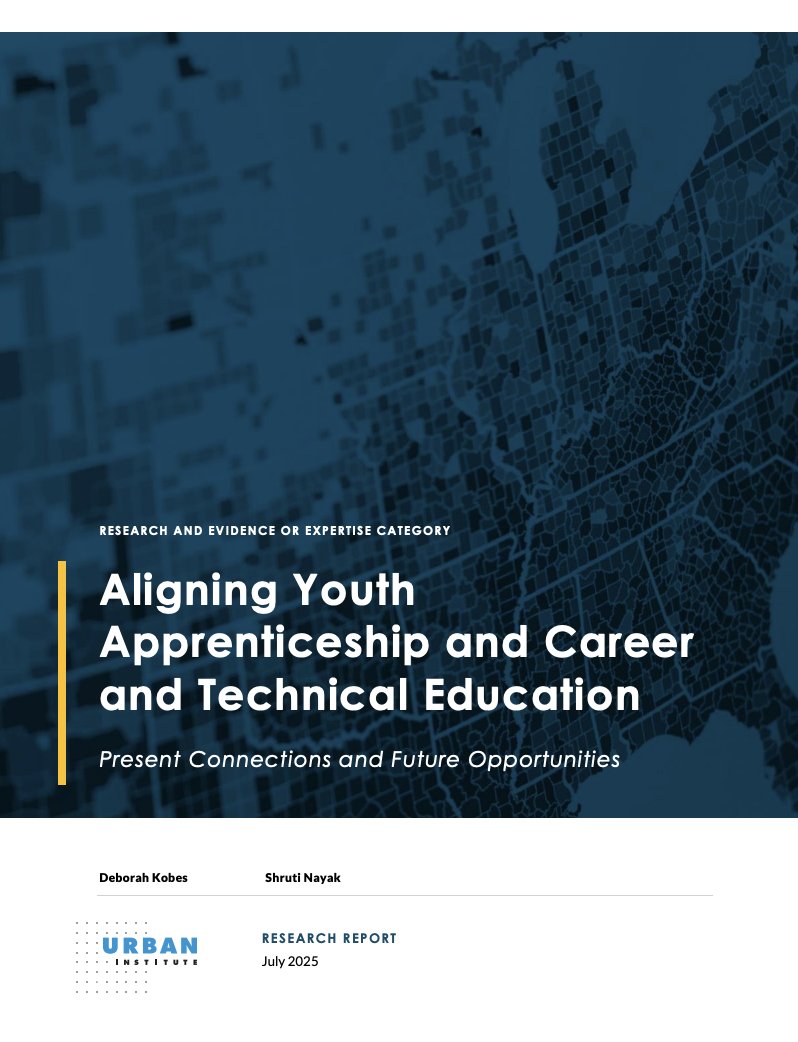 Aligning Youth #Apprenticeship and #Career and Technical Education - Present Connections and Future Opportunities urban.org/research/publi… via <a href="/urbaninstitute/">Urban Institute</a> 
.
.
.
<a href="/ApprenticeADAPT/">FareApprendistato</a>