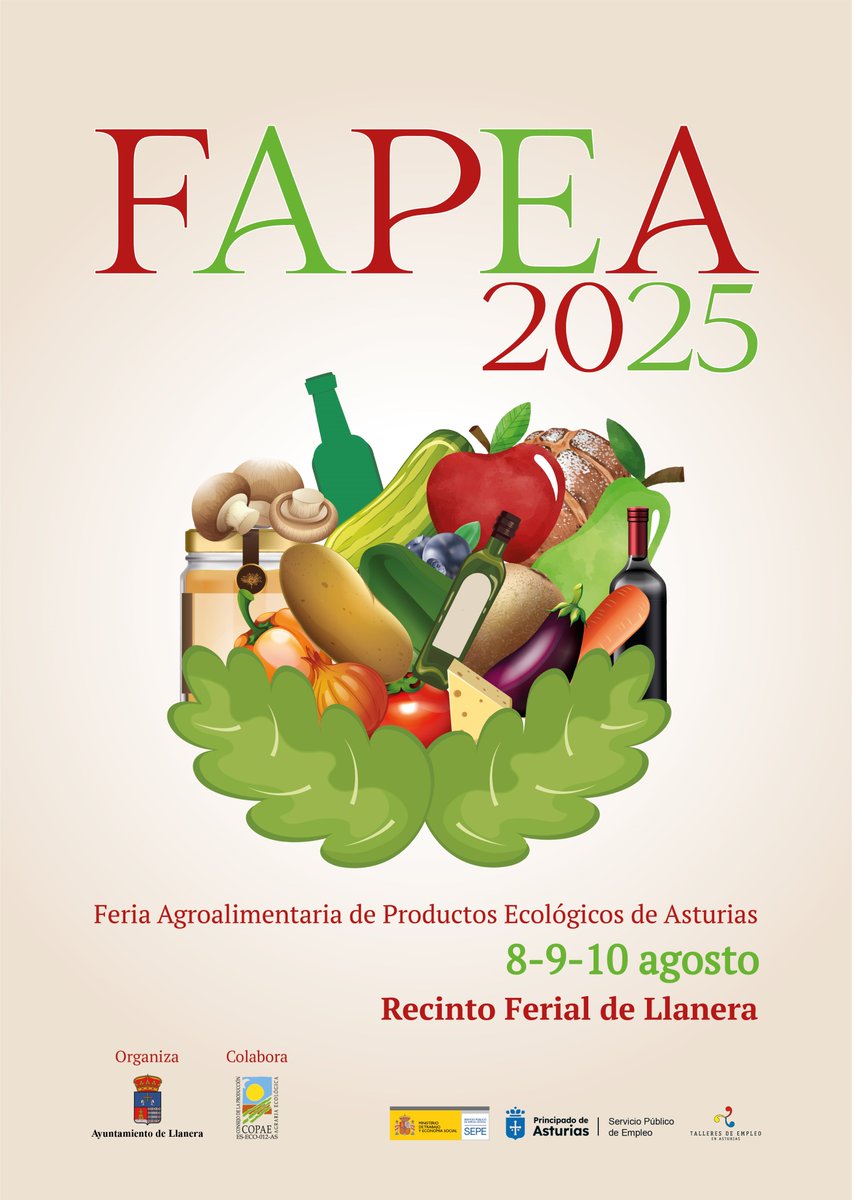 La próxima semana os esperamos, un año más, en la Feria Agroalimentaria de Productos Ecológicos de Asturias. 
Os esperamos!! 🍷🍷