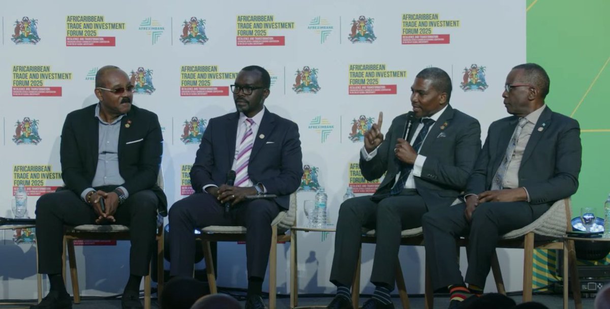 At <a href="/afreximbank/">African Export-Import Bank - Afreximbank</a>'s #ACTIF2025, PMs <a href="/TerranceDrewSKN/">Hon. Dr. Terrance Drew</a> &amp; <a href="/SkerritR/">Roosevelt Skerrit</a> made it clear:

When it comes to #AfriCaribbean cooperation, the role of our governments is to create the right environment for #trade &amp; #investment to flourish organically.

Once those conditions are in place, our