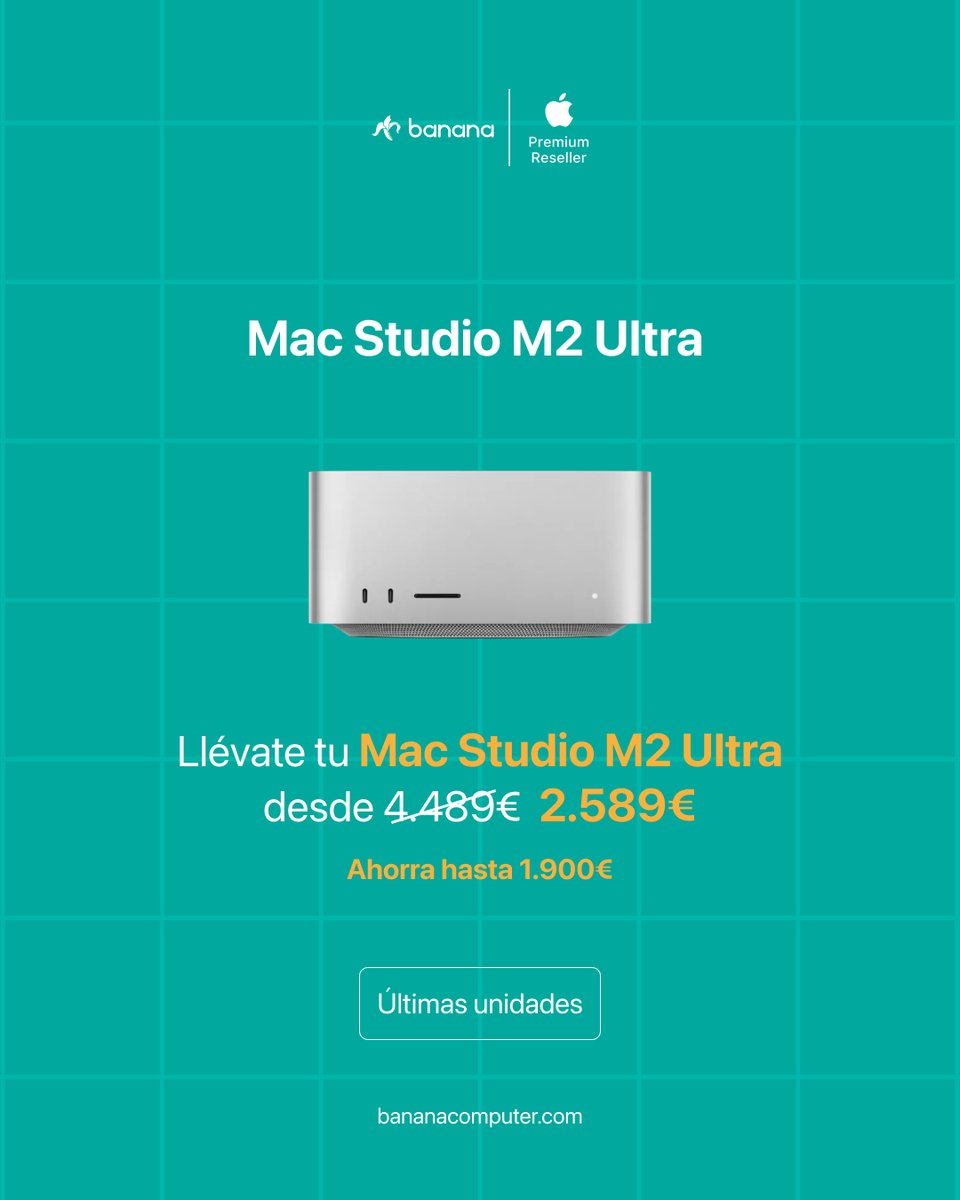 BananaComputer's tweet photo. 💻 Este #BackToSchool, equípate con un Mac de mesa al mejor precio.
Potencia Apple + descuentos educativos + seguro gratis*.

Solo en Banana 👉 https://t.co/lUNIqyvQNg
#MacMini #iMac #MacStudio #DescuentoEducativo #appletrend https://t.co/7gQDW28Dg8