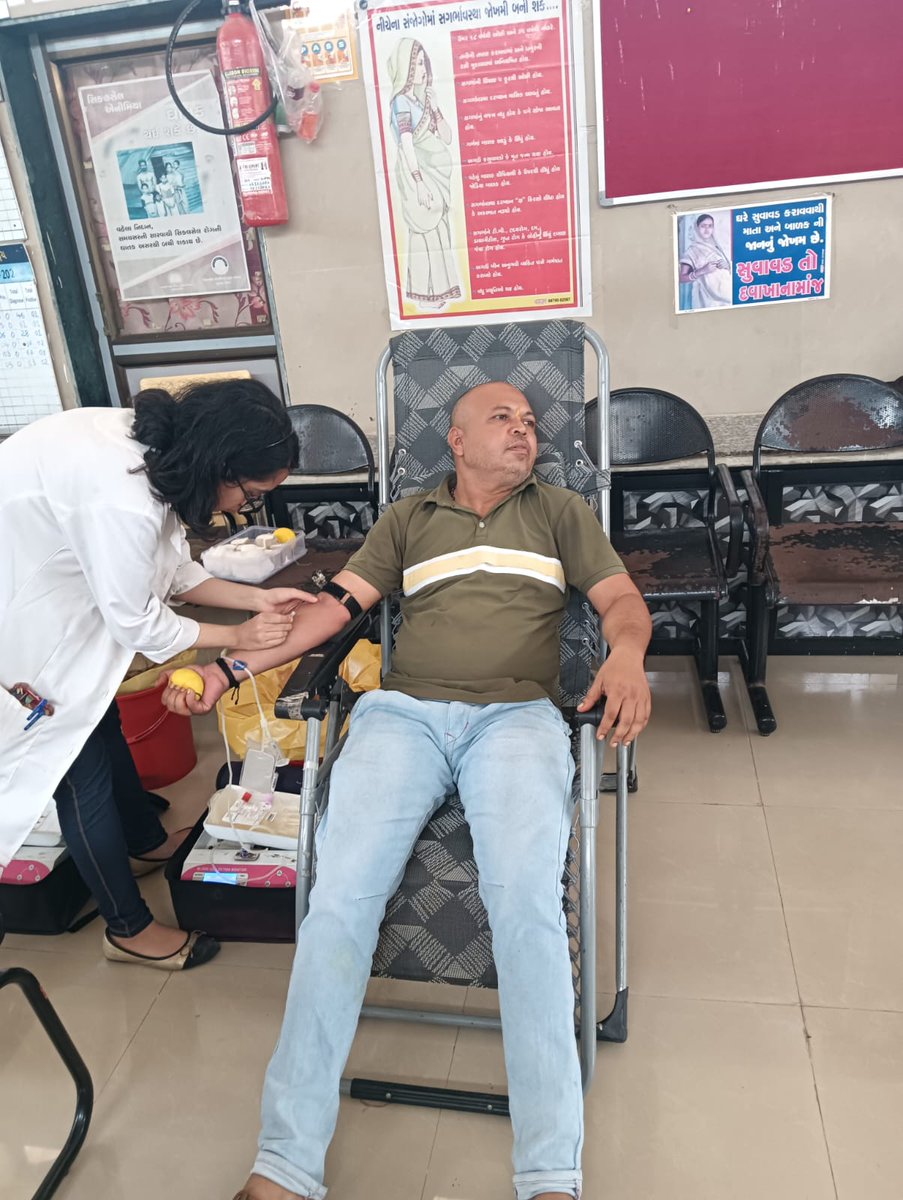 ૩૦/૭/૨૫ ના રોજ PHC CHASVAD પર  રક્તદાન શિબિરનું આયોજન કરવમા અવ્યુ.