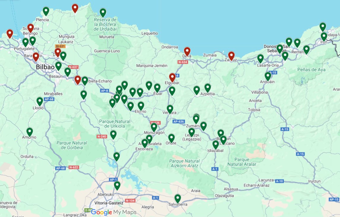 🔴(eu) Gaur egun 51 udalerritan dago ezarrita #JardueraFisikoa-ren #OrientazioZerbitzua. Irailetik aurrera gehiago izango direlakoan gaude.
🔵(es) A día de hoy 51 municipios cuentan con #ServicioDeOrientación de #ActividadFísica. A partir de septiembre seguro que serán más.