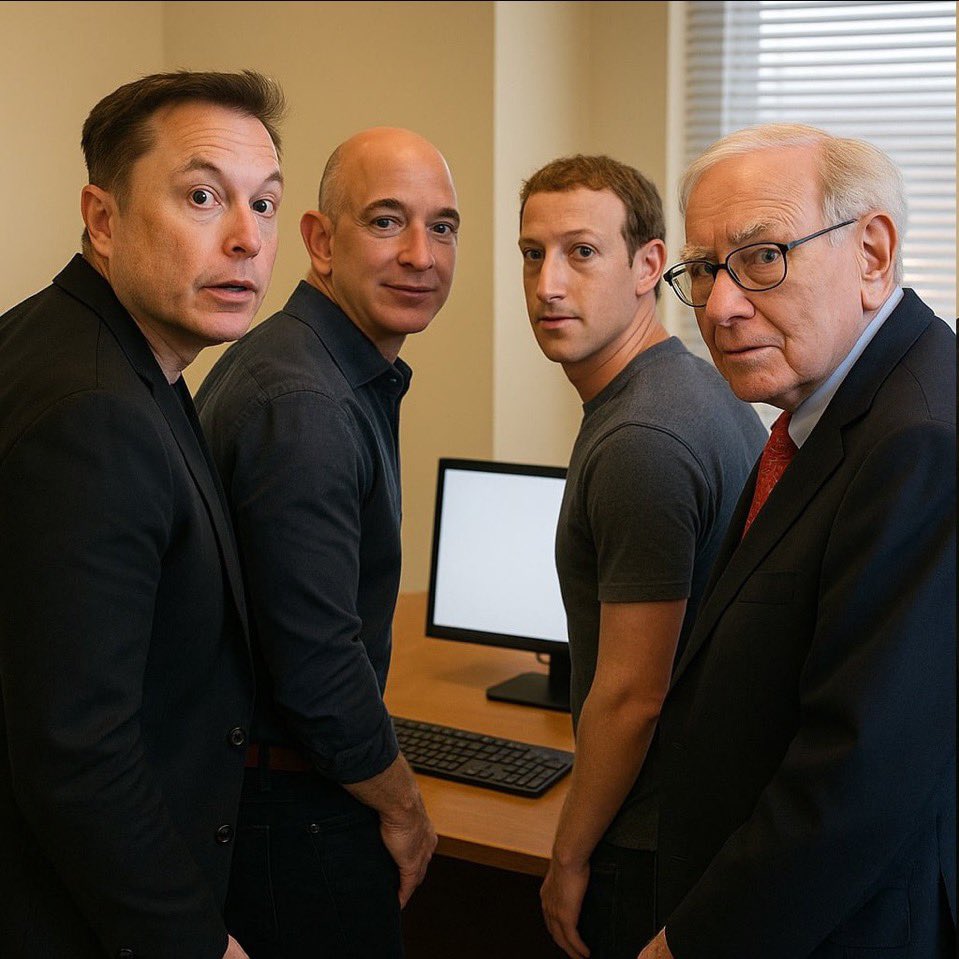 _voidrunner's tweet image. Four billionaires looking at the fifth. 

Do you believe?