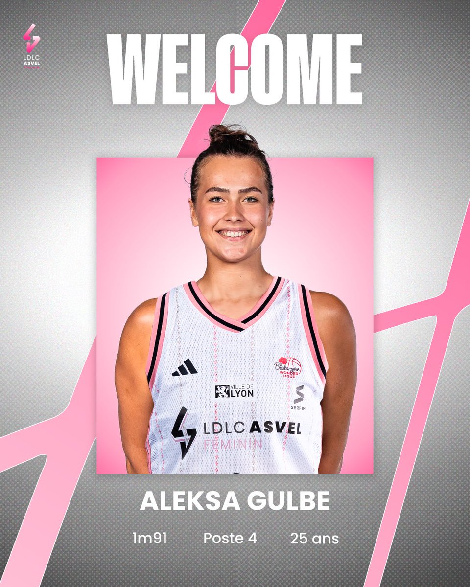 🦁 𝑨𝒍𝒆𝒌𝒔𝒂 𝑮𝒖𝒍𝒃𝒆 est une Lionne !

C'est au tour d'Aleksa Gulbe de rejoindre les rangs lyonnais au poste 4. L'internationale lettone fera à n'en pas douter parler toute sa puissance et son expérience dans la raquette rhodanienne la saison prochaine ! Bienvenue Aleksa !