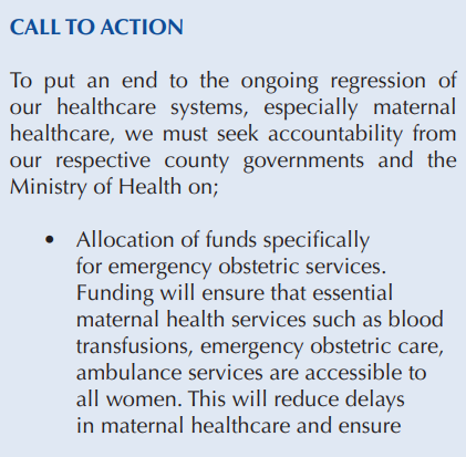 Majority of maternal deaths could be prevented through access to sufficient care during pregnancy and delivery and effective interventions.

We demand:
 ✅ Allocation of funds specifically for emergency obstetric services
 ✅ Regular assessments and reporting on the quality of
