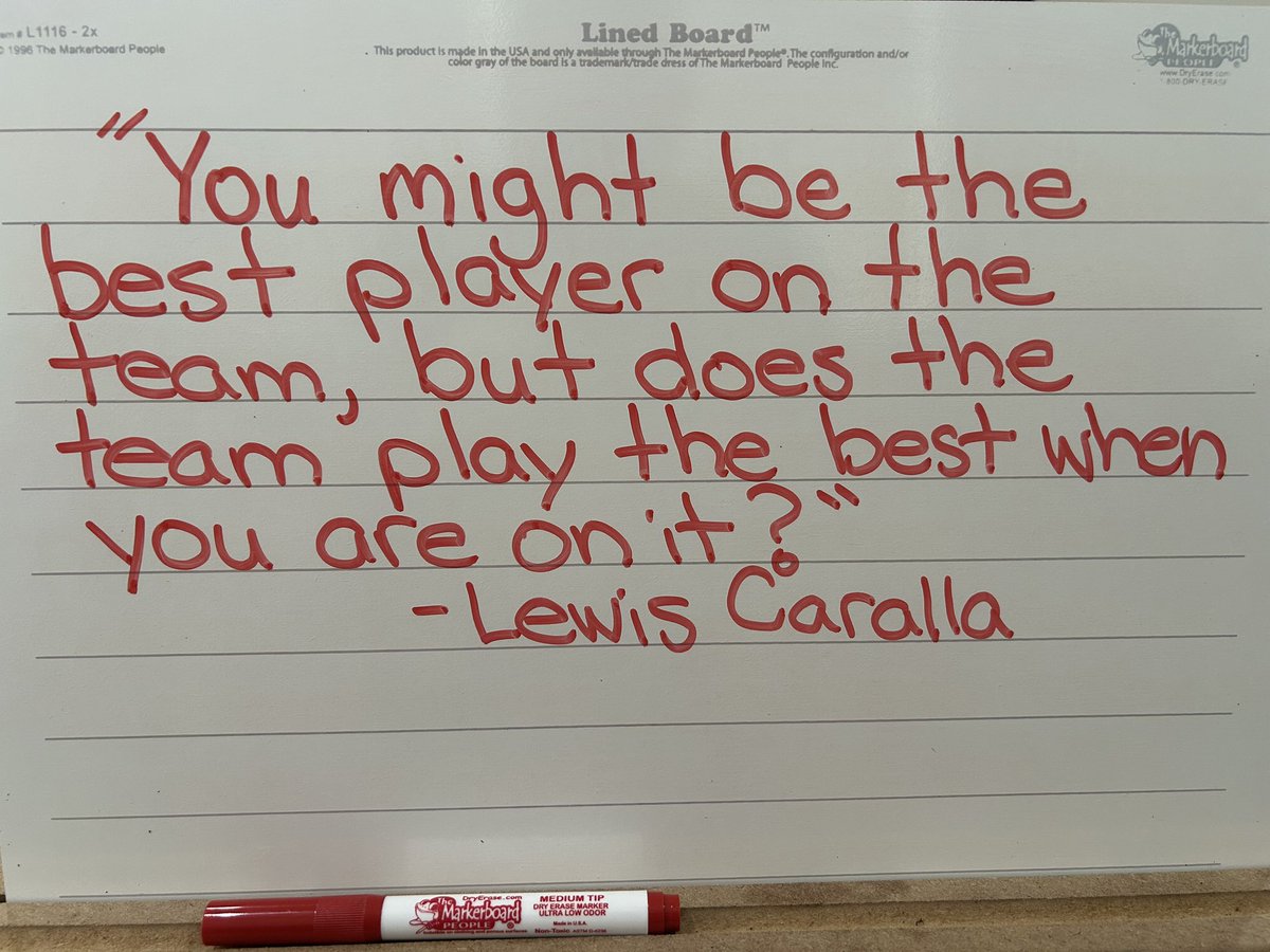 There is a big difference between being the best player and making us the best team.
Winners elevate the people around them.
Egos don’t.
Real greatness isn’t about you.
It’s about what happens because of you.