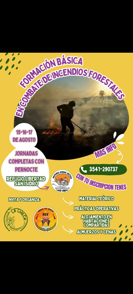 Formación básica en combate de incendios forestales en el
#RefugioLibertad