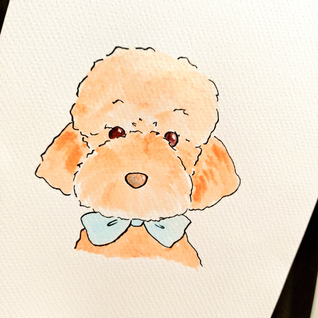 水彩マーカー楽しいけど難しい🐶

#ohuhu