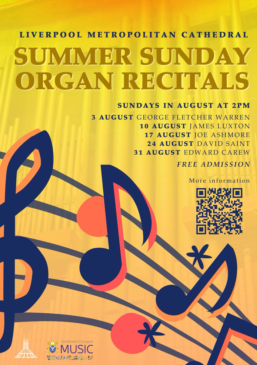 🎶 Our Summer Sunday Organ Recitals begin this Sunday, 3 August at 2pm, with a performance by George Fletcher Warren.

Enjoy world-class music in a breathtaking setting — admission is free and everyone is welcome.

#OrganRecital