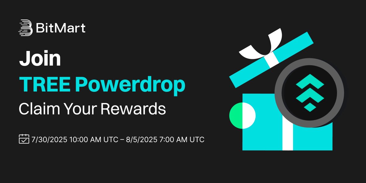 BitMart_India's tweet image. 🚀 Join TREE Powerdrop &amp;amp; Claim Your Rewards!🌐

⏳ Just 3 Steps: Join → Share → Claim!

🚀 Period: 7/30/2025 03:30 PM IST – 8/5/2025 12:30 PM IST
📌 Details: bitmart.zendesk.com/hc/en-us/artic…
🔥 Join now: bitmart.cool/powerdrop-deta…
👉 Fill in forms.gle/FoERj61NVpoPfj…

#TREE #BitMartPowerdrop…