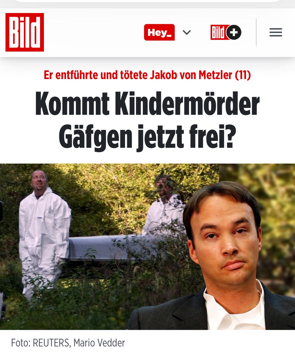 Die mit dem Rolf tanzt (@mitrolf) on Twitter photo Bin dagegen. Er hat am 27.09.2002 ein Kind entführt, es ermordet, und anschließend die Eltern erpresst. 
"Der zu lebenslanger Haft verurteilte Gäfgen stellte jetzt einen Antrag auf vorzeitige Entlassung. Ein neues Gutachten soll klären, ob er weiterhin als gefährlich gilt." Bin dagegen. Er hat am 27.09.2002 ein Kind entführt, es ermordet, und anschließend die Eltern erpresst. 
"Der zu lebenslanger Haft verurteilte Gäfgen stellte jetzt einen Antrag auf vorzeitige Entlassung. Ein neues Gutachten soll klären, ob er weiterhin als gefährlich gilt."