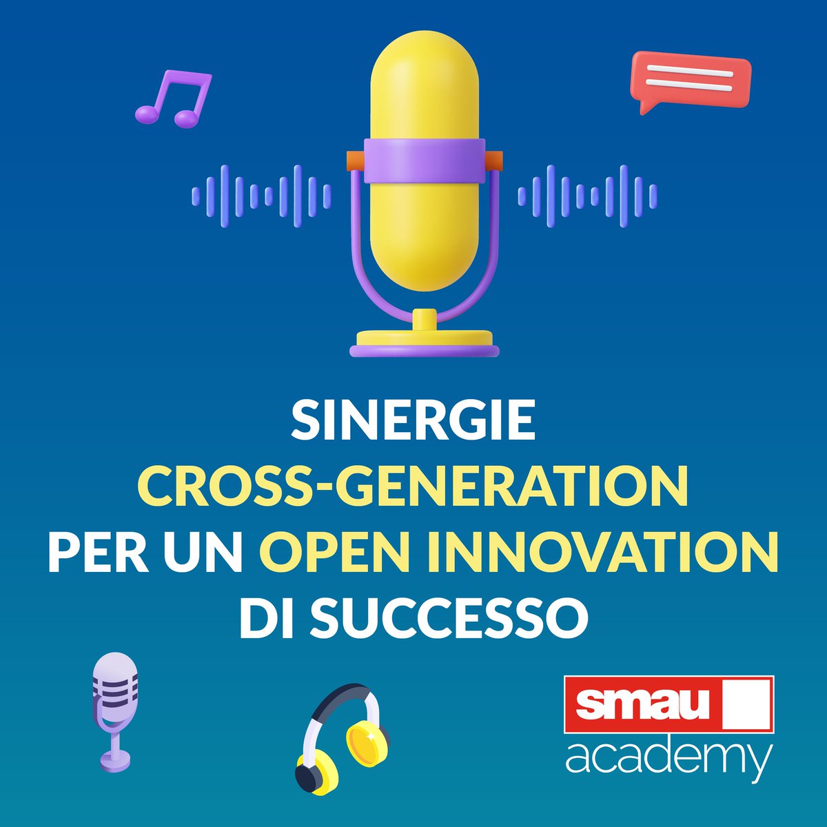 🔈Online un nuovo #podcast targato #SMAUAcademy Discuteremo come la diversità di esperienze possa potenziare l'approccio all’innovazione e come le diverse generazioni possano collaborare per affrontare le sfide attuali. ll workshop è a cura di Marco Varanese e Pietro Berrettoni.