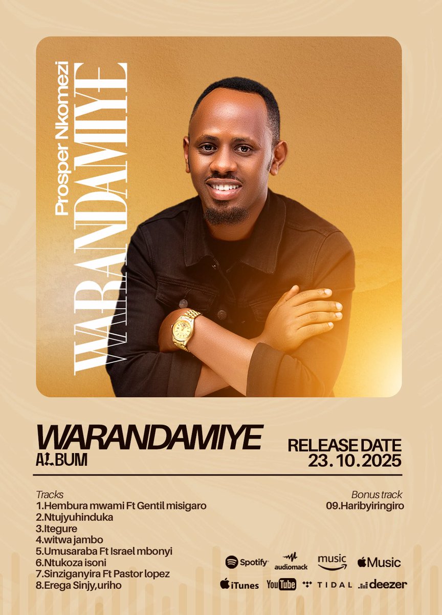 🚨🚨New album🚨
#Warandamiyel — coming date: [23/10/2025]
Huge love to everyone who helped bring this to life !
Made this one with some Of my Fovorite artists  <a href="/israelmbonyi/">Israel mbonyi</a> @gentilmisigaro @pastor_lopeznininahazwe  mwarakoze cyane🙏🏿
Can’t wait for you to hear it ❤️ 
Stay Tuned