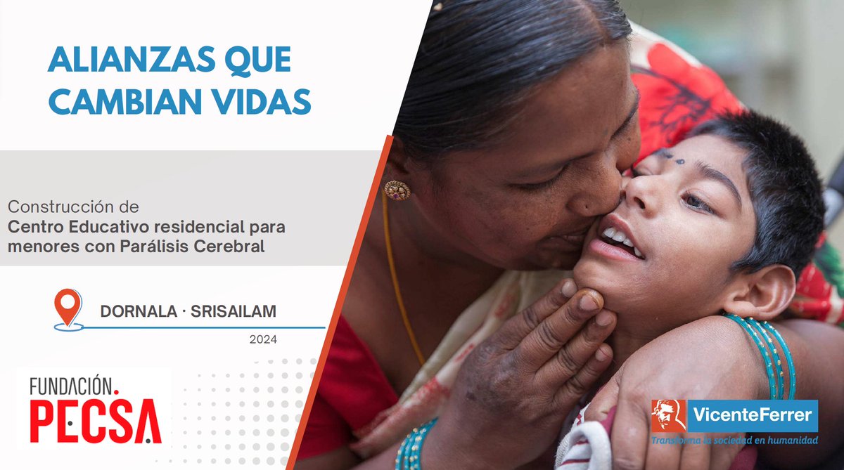 Colaboramos con la <a href="/fvicenteferrer/">Fundación Vicente Ferrer</a> para cambiar vidas en 🇮🇳 gracias a la construcción de un Centro Educativo residencial para menores con Parálisis Cerebral

🤲 Casi 100 beneficiarios
🤲 Atención cualificada
🤲 Tres escuelas
🤲 Actividades de apoyo
🤲 Energías renovables
