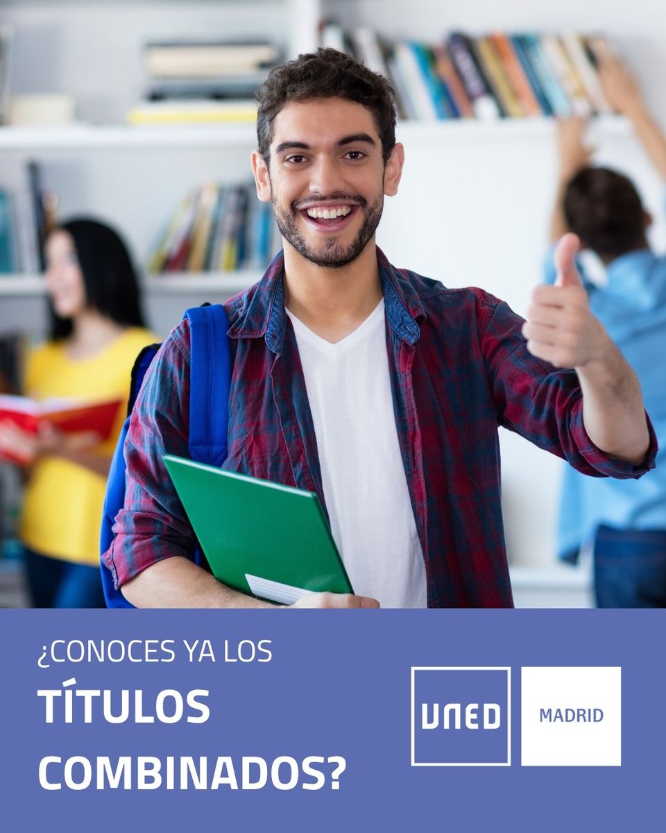 🎓 Amplía tu formación con los Grados Combinados de UNED Madrid: obtén dos títulos oficiales en áreas afines sin empezar desde cero.
👉 No es un doble grado, son dos carreras distintas con reconocimiento de créditos.
📆 Matrícula hasta el 22 de octubre
uned.es/universidad/in…
