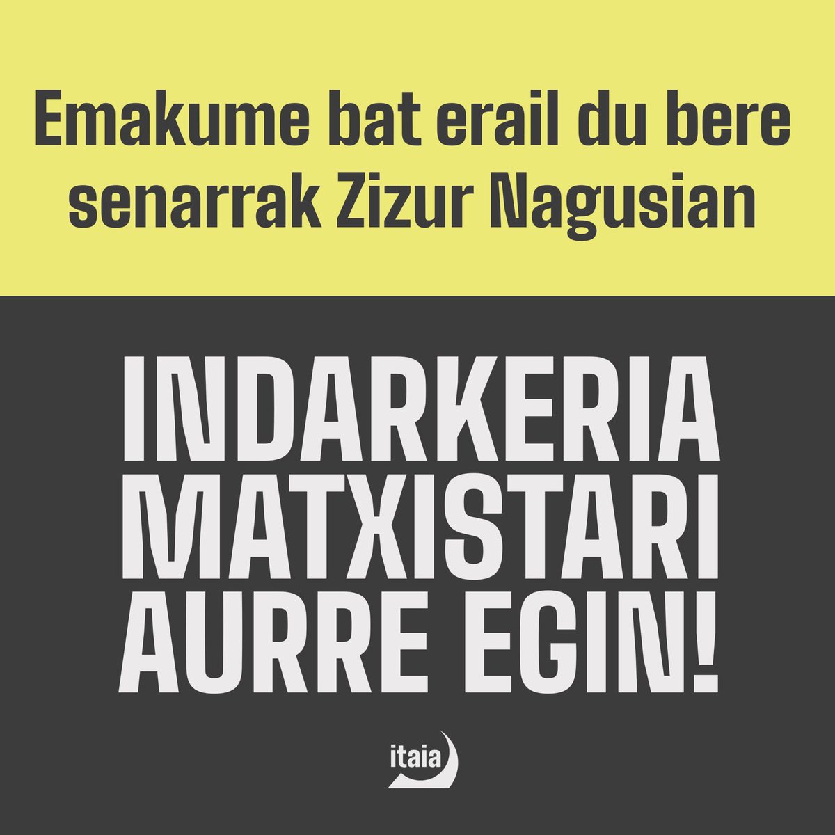 🔴 Beste erailketa matxista bat Euskal Herrian! 

Emakume bat erail du bere senarrak Zizur Nagusian. 

Gure babesa eta elkartasuna ingurukoei. 

ASKI DA! Indarkeria matxistarekin amaitzeko erantzun kolektiboa antolatu behar dugu! 

INDARKERIA MATXISTAREN AURKA BORROKATU!