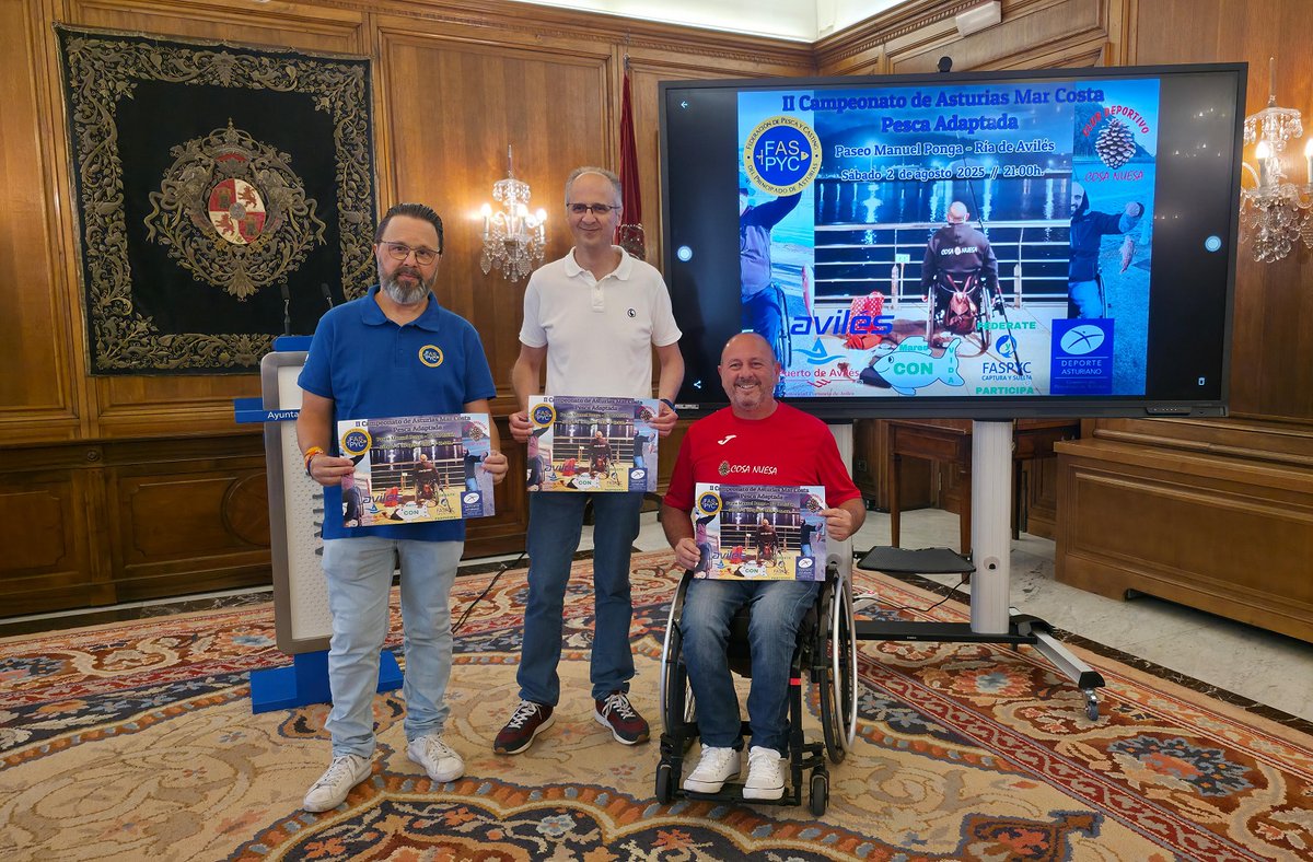 🎣Avilés acoge el II Campeonato de Asturias de Pesca Adaptada Mar Costa

📌 Este sábado, a las 20h, en el paseo Manuel Ponga
👉 Los deportistas participantes tienen reconocida una discapacidad mínima del 33%
👉 Se trata de una modalidad sin muerte

ℹ️ Más: f.mtr.cool/aezcglzair