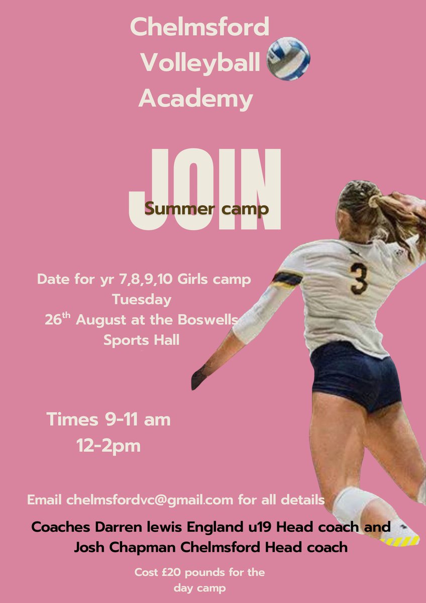 Exciting opportunity Girls Volleyball camp.