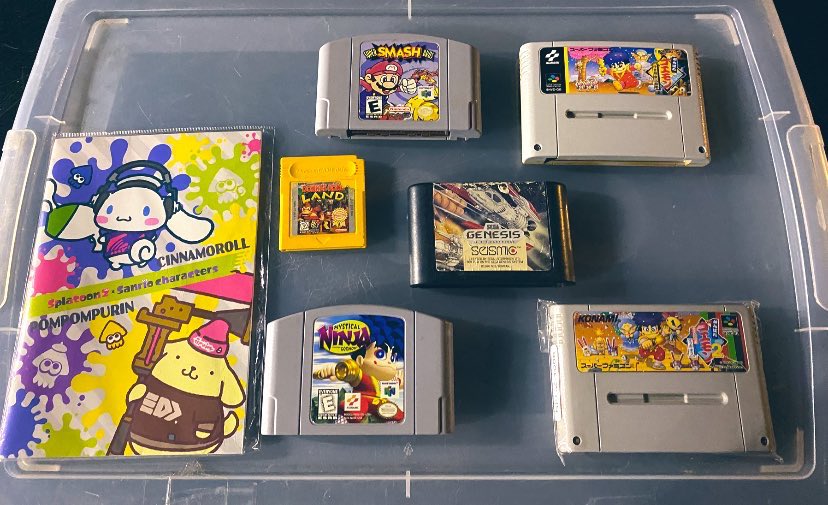 Super Smash Bros. for Nintendo 64, Mystical Ninja Starring Goemon for Nintendo 64, Donkey Kong Land for Game Boy and A LOT MORE FOR SALE!

Many games to choose from my retro game collection for sale!
