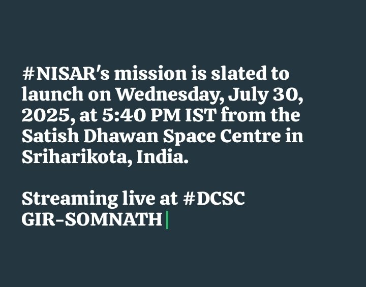 IPLabGirSomnath's tweet photo. The NASA-ISRO Synthetic Aperture Radar #NISAR satellite is a collaborative Earth observation mission between the US NASA and  ISRO. It is designed to provide high-resolution, all-weather, day-and-night imaging of Earth using advanced radar technology. 
@isro 
@NASA 
@InfoGujcost https://t.co/S73Bpr2VPk