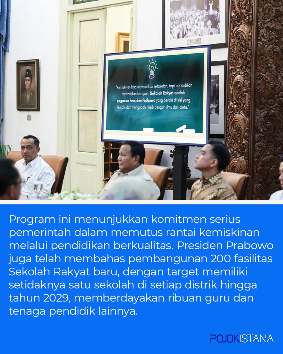 Program sekolah rakyat yg digagas pemerintah Indonesia brtujuan menyediakan pndidikan gratis bagi anak-anak kurang mampu. Hingga 14 Juli, program ini tlah berjalan di 63 lokasi,layani ribuan siswa. Kemensos brencana perluas jangkauan dengan membuka 37 lokasi baru di bulan Agustus