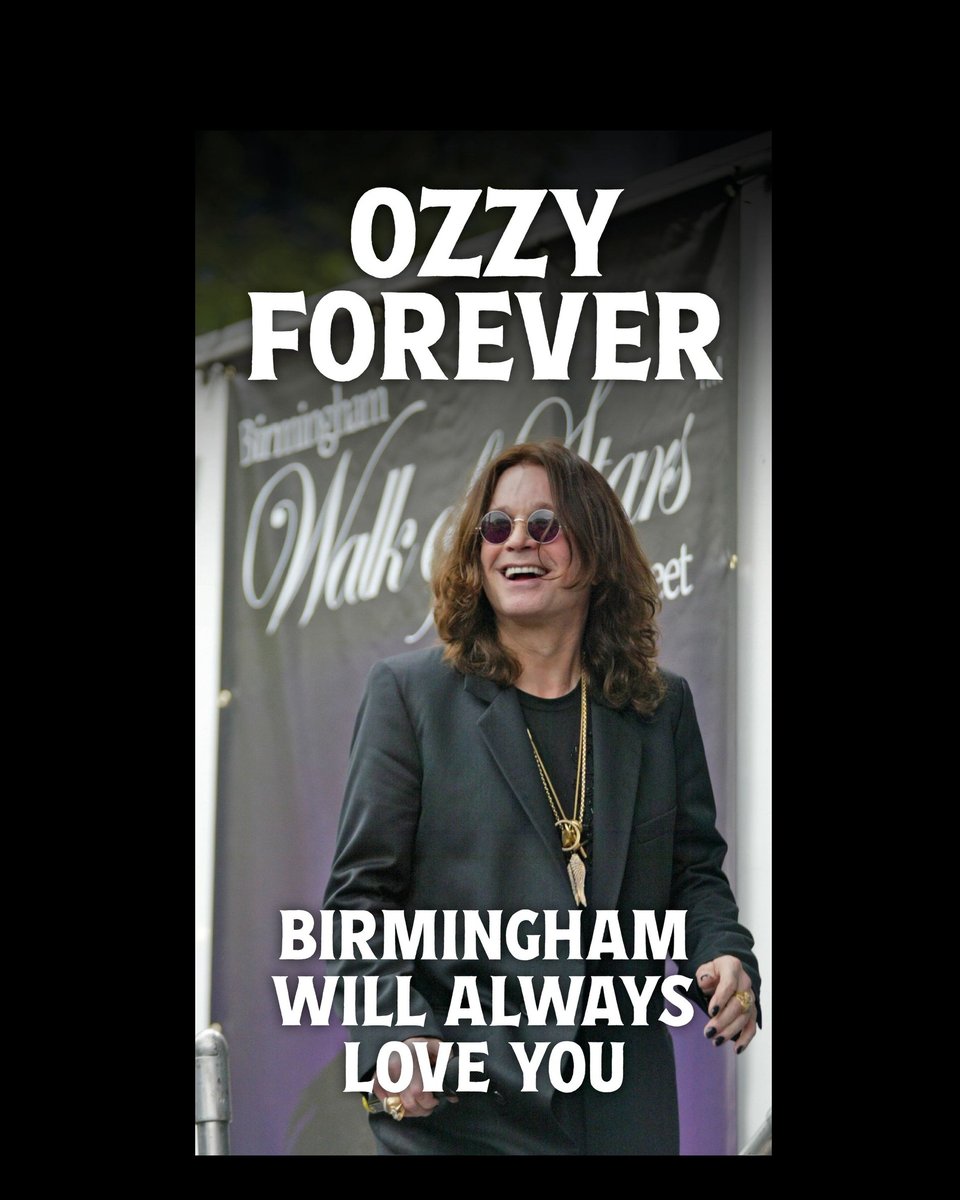 Ozzy forever - Birmingham will always love you 🖤

#OzzyOsbourneForever #ozzyosbourne #RIPOzzyOsbourne #BlackSabbath