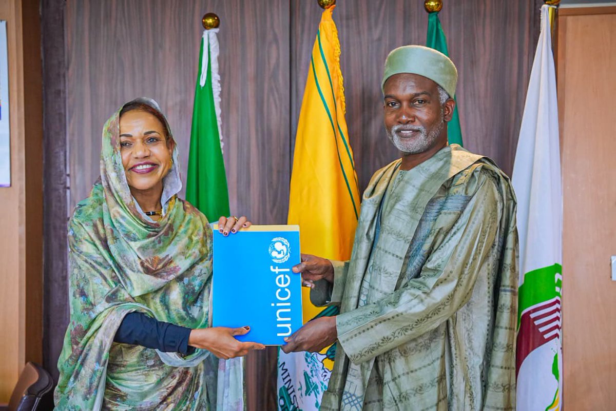 Hon. Yusuf Maitama Tuggar (@yusuftuggar) on Twitter photo Yesterday at <a href="/NigeriaMFA/">Ministry of Foreign Affairs, Nigeria 🇳🇬</a>, <a href="/SaeedWafaa/">Wafaa ElFadil Saeed Abdelatef</a>, the new Country Representative of <a href="/UNICEF_Nigeria/">UNICEF Nigeria</a>, presented her letters of commission.
We discussed strengthening cooperation to advance child welfare, education, health, and protection.
#NigeriaUNICEF Yesterday at <a href="/NigeriaMFA/">Ministry of Foreign Affairs, Nigeria 🇳🇬</a>, <a href="/SaeedWafaa/">Wafaa ElFadil Saeed Abdelatef</a>, the new Country Representative of <a href="/UNICEF_Nigeria/">UNICEF Nigeria</a>, presented her letters of commission.
We discussed strengthening cooperation to advance child welfare, education, health, and protection.
#NigeriaUNICEF