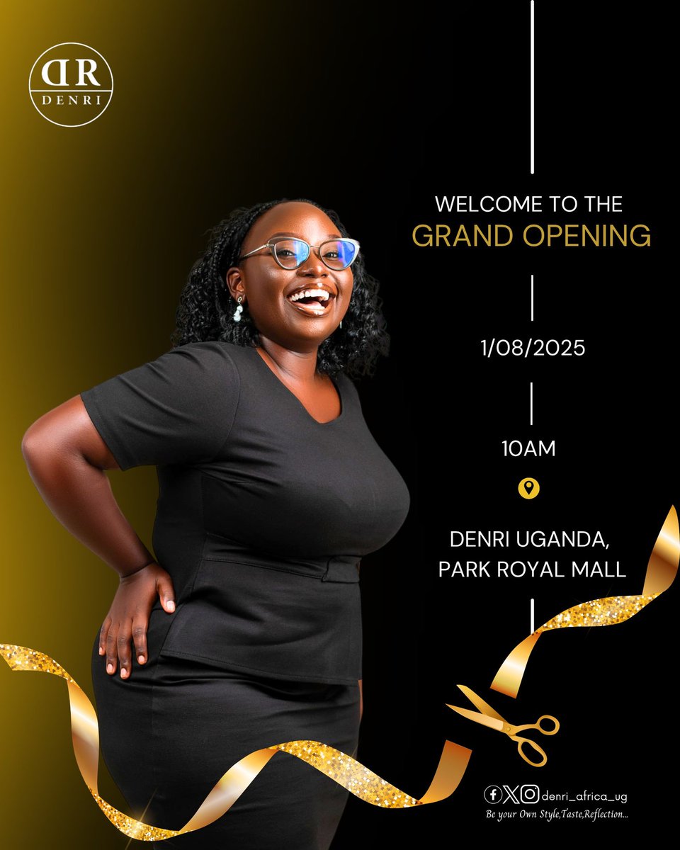 Hannah Arinaitwe (@arinaitwehannah) on Twitter photo 🎉 GRAND OPENING ALERT! 🎉
<a href="/DenriAfrica/">Denri Africa</a> is finally in UGANDA and we’re kicking things off in style 🇺🇬.
Join us this Friday, 1st August for the grand opening of the brand-new store at Park Royal Mall, Opposite Watoto Church, Across Senana Supermarket – Kampala.
#denriafricauganda 🎉 GRAND OPENING ALERT! 🎉
<a href="/DenriAfrica/">Denri Africa</a> is finally in UGANDA and we’re kicking things off in style 🇺🇬.
Join us this Friday, 1st August for the grand opening of the brand-new store at Park Royal Mall, Opposite Watoto Church, Across Senana Supermarket – Kampala.
#denriafricauganda