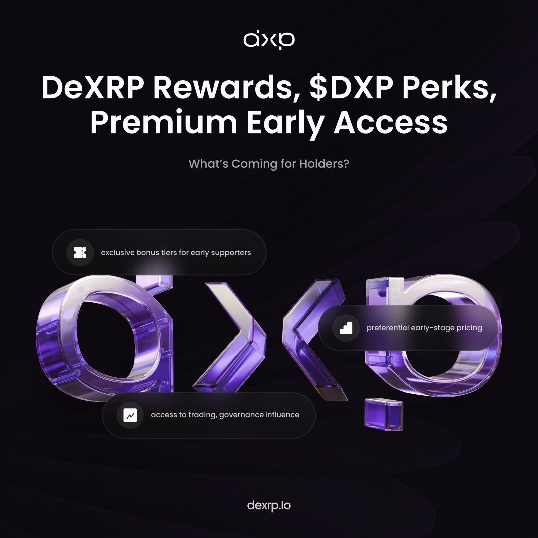 👨‍💻 DeXRP Rewards, $DXP Perks, Early Access – What’s Coming for Holders?

DeXRP token holders getting Premium Early Access to the platform and XRPL ecosystem and not only…

🤫 Something bigger is coming:

➛ exclusive bonus tiers for early supporters
➛ preferential early-stage