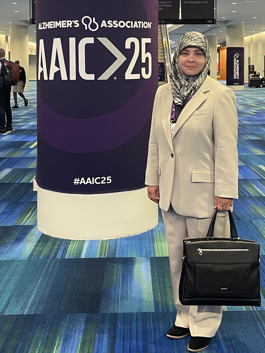 DementiasUK's tweet photo. At #AAIC25 today: Biomarkers: Neuroimaging. Call to see Simeen's poster #394 on subcortical grey matter alterations as diagnostic indicators for dementia. #DementiaResearch #DPUK #ADRD https://t.co/u8qHm1I0pt