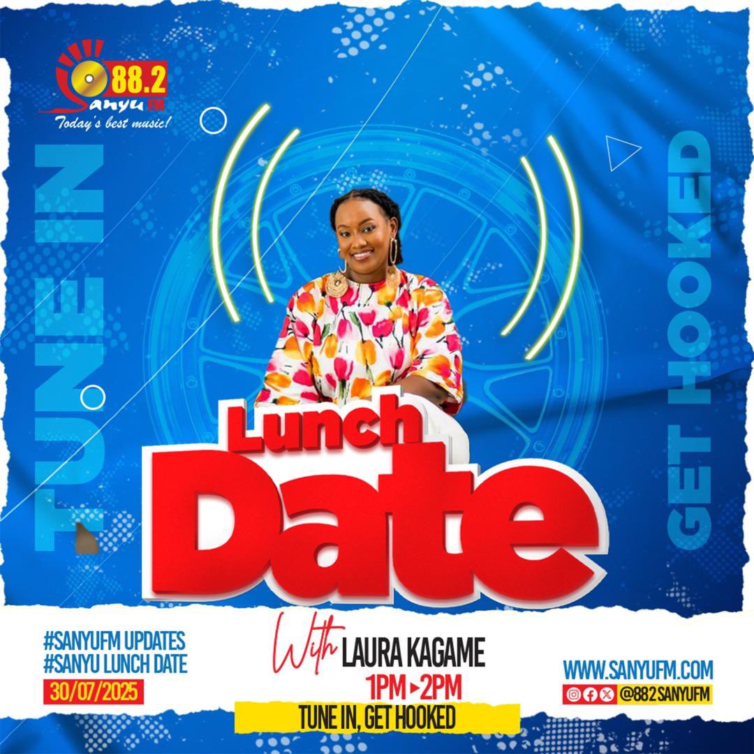 laura_kagame1's tweet photo. Currently live @SanyufmNews for the lunchtime show, catching and chilling as we talk about travel with @Korithehost 
Tune in for a lunch time break

#SanyuFM #TravelTalk #LunchtimeVibes #RadioLive #TravelWithUs https://t.co/IpyEMZD8Lb