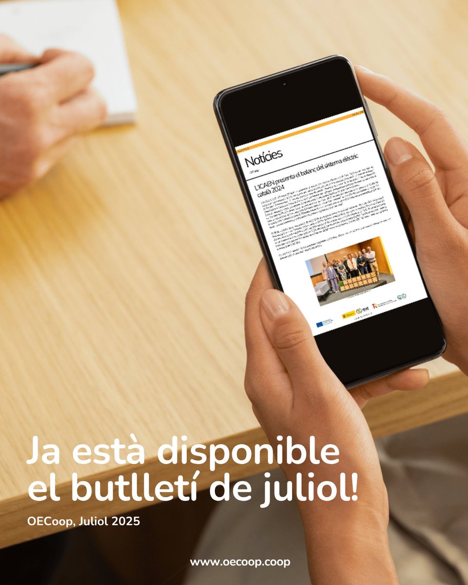 📢Vols descobrir les notícies més recents d’OECoop? I conèixer les novetats de les cooperatives energètiques? Llegeix el butlletí d’OECoop del mes de julioll!
💻 Ja està disponible a la nostra pàgina web 
oecoop.coop/actualitat/but…

#comunitatsenergètiques #transicióenergètica
